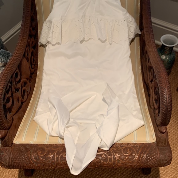 THE JETSET DIARIES AFTER FOREVER MAXI DRESS WHITE COTTON SEXY BACK EYELET DETAIL - Picture 10 of 16